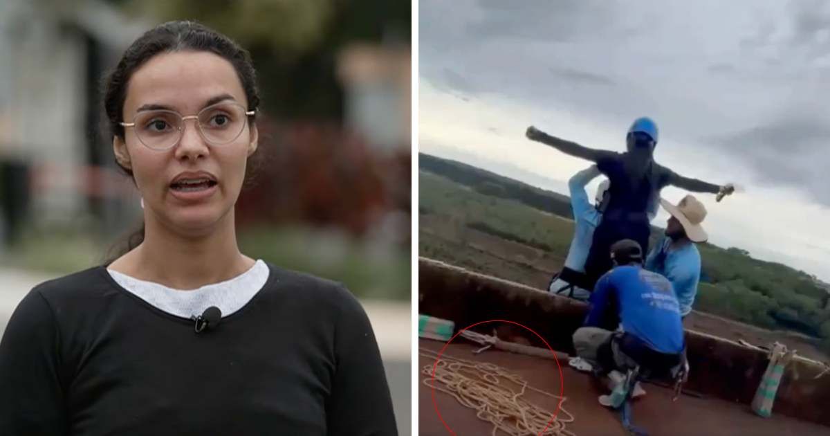 Nurse Rayza Dias said 21-year-old Maria Eduarda Rodrigues de Freitas was still alive after plunging 130 feet from a bridge during an unlicensed bungee jump in Brazil before succumbing to her injuries (X @RapidReport/@CollinRugg)