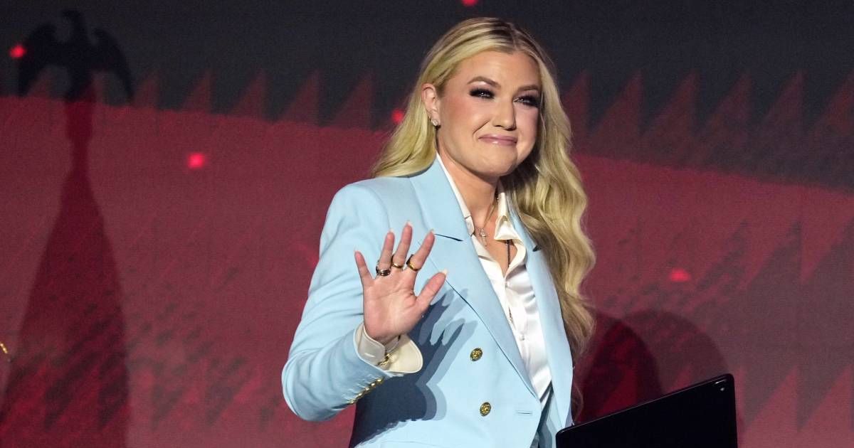 A viral rumor claimed Erika Kirk, Charlie Kirk’s widow and TPUSA CEO, was seeking to remove ‘Kirk’ from her name (AP Photo/Ross D Franklin)
