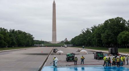 Trump’s $14M Reflecting Pool turns green days after reopening as admin blames Obama
