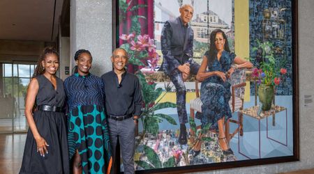 'Why didn't you dye my hair?': Obama jokes about grey hair in official joint portrait