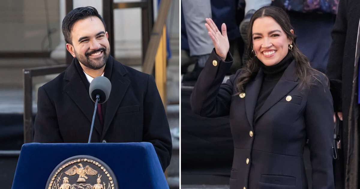 The claim linking Zohran Mamdani and Alexandria Ocasio-Cortez to the spending began circulating after the New York Knicks won their first NBA title in 53 years (Getty Images)