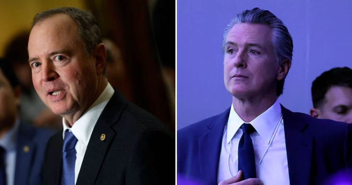 The post claimed that California US Attorney Bill Essayli expanded his election fraud probe to include Gavin Newsom and Adam Schiff over alleged election-rigging (Getty Images)