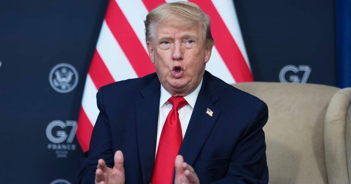 Donald Trump met Qatar’s Emir Sheikh Tamim bin Hamad Al Thani during a bilateral meeting on the sidelines of the G7 summit on June 16, 2026, in Evian-les-Bains, France (AP Photo/Julia Demaree Nikhinson)