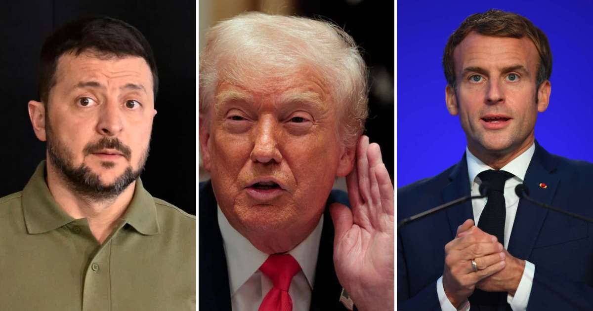 Hot mic catches Macron telling Zelensky Trump talks were difficult, offering to arrange meeting at G7 summit (Getty Images)