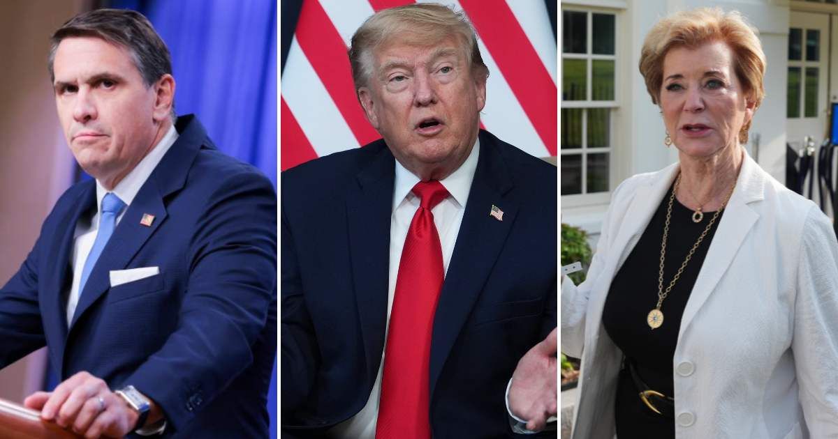 The latest interagency agreements mark one of the most significant reorganizations of federal education functions in decades. (Anna Moneymaker/Getty Images; AP Photo/Julia Demaree Nikhinson; AP Photo/Alex Brandon)