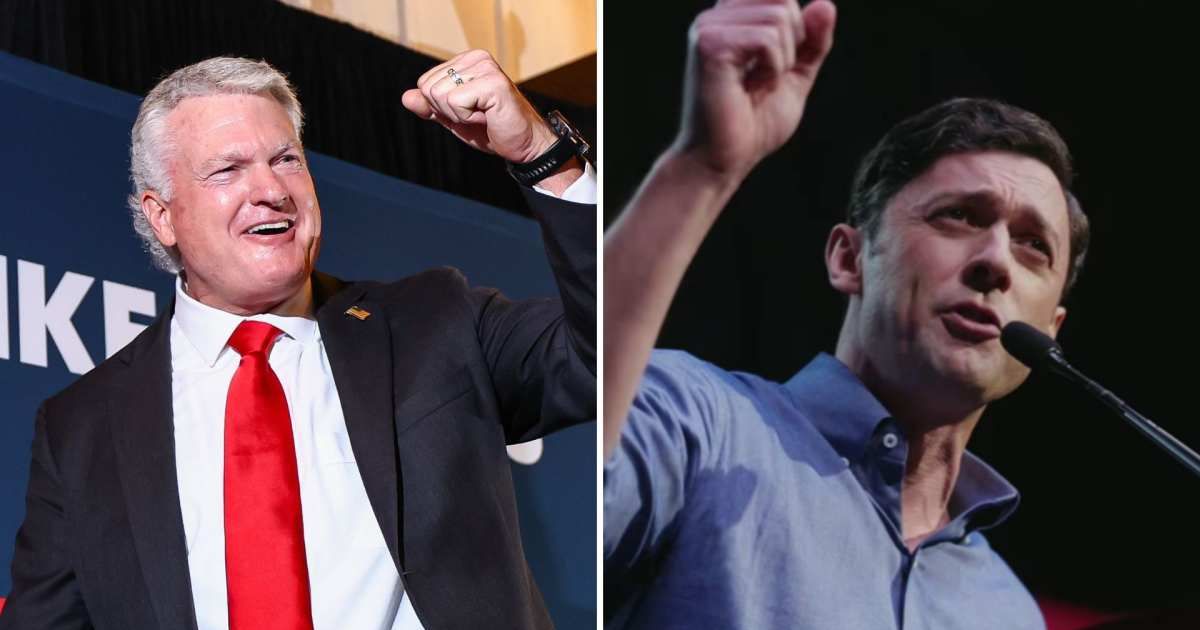 Mike Collins will face Democratic Senator Jon Ossoff in one of the most competitive Senate races this year (AP Photo, Screengrab/X)