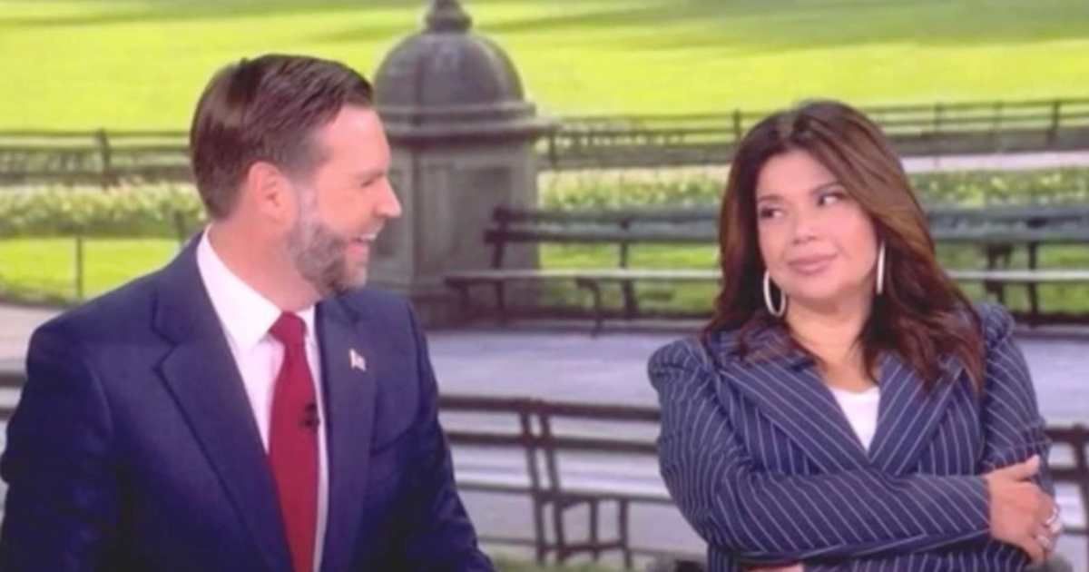 Vice President JD Vance appears on ‘The View’ as the White House later shares a meme targeting co-host Ana Navarro (@TheWhiteHouse/X)