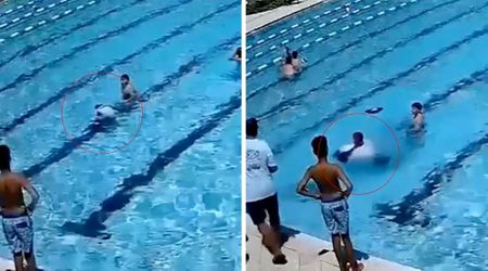 Video shows ICE officer jumping into Florida pool fully clothed to save drowning 6-year-old child
