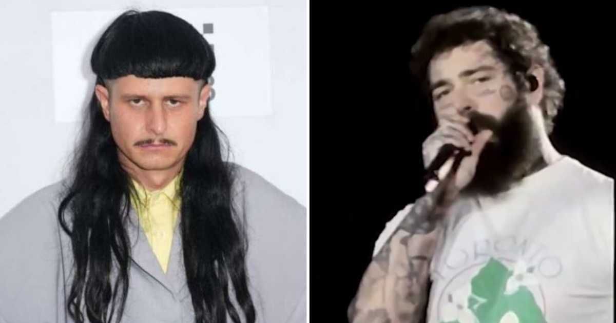 Post Malone paid an emotional tribute to Oliver Tree during his Toronto concert and honored his legacy (John Nacion/WireImage, @TMZ/X)