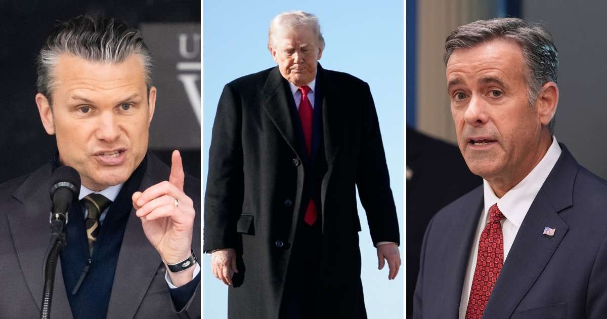 After Donald Trump signed a US-Iran deal, rumors claimed he was considering firing Pete Hegseth and John Ratcliffe for opposing it (AP Photo, Getty Images)