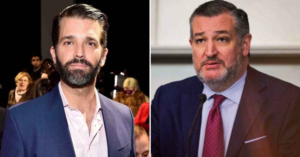 Donald Trump Jr accused Sen Ted Cruz of using 'fake news' to undermine the Trump administration's Iran agreement (Getty Images)