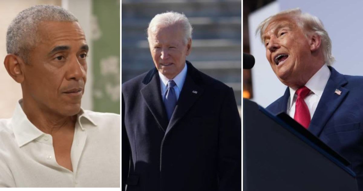 A CNN/SSRS poll found that former President Barack Obama was the most favorably viewed recent US president, ahead of former President Joe Biden and President Donald Trump (Screengrab/Michelleobama/YouTube, Getty Images, AP)