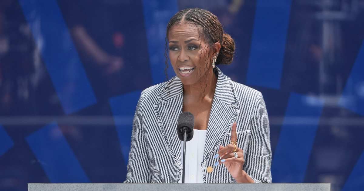 Michelle Obama’s legacy remarks spark speculation about possible Trump dig (AP Photo/Jeff Roberson)
