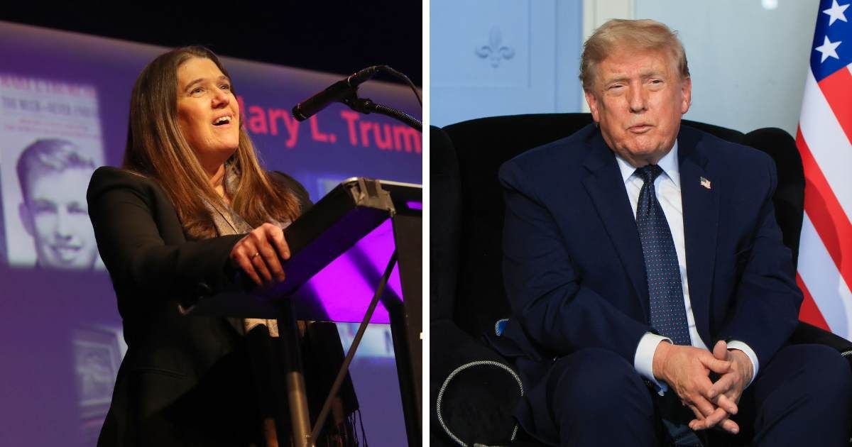 Donald Trump has settled his 2021 lawsuit accusing his niece, Mary Trump, of leaking his tax records to The New York Times (Getty Images)