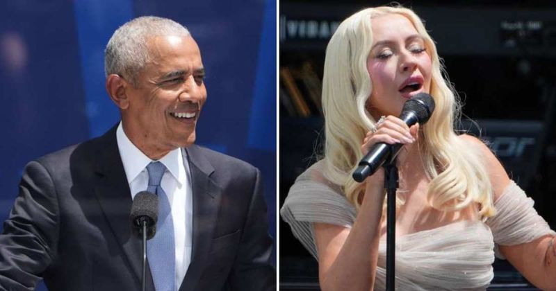 Christina Aguilera gives new twist to Barack Obama’s 'favorite' song at Presidential Center opening
