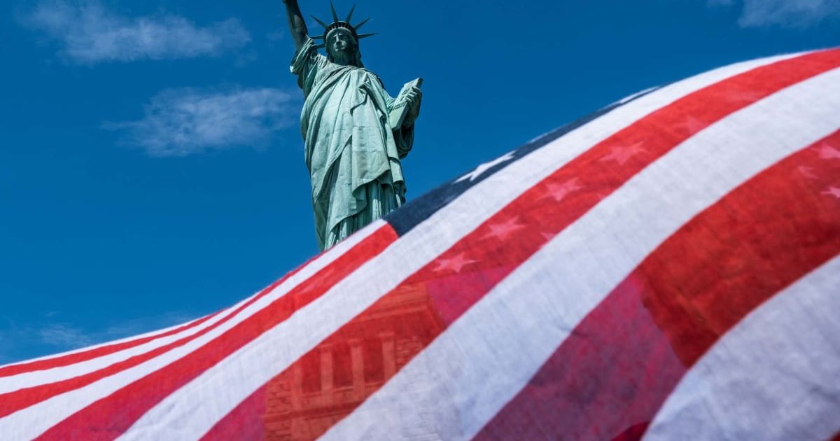 A new YouGov survey found sharp partisan differences in how Americans view their country ahead of its 250th anniversary (Getty Images)