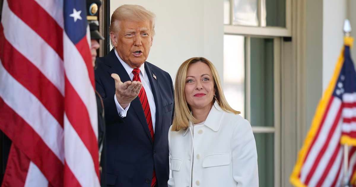 Trump claimed that several G7 leaders had sought photographs with him, including Meloni (Getty Images)
