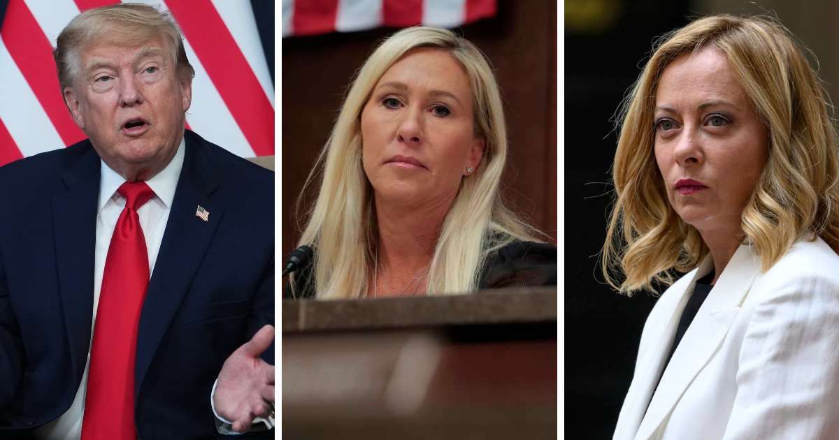 MTG accused Trump of lying as she backed Meloni in G7 photo dispute (Getty Images)