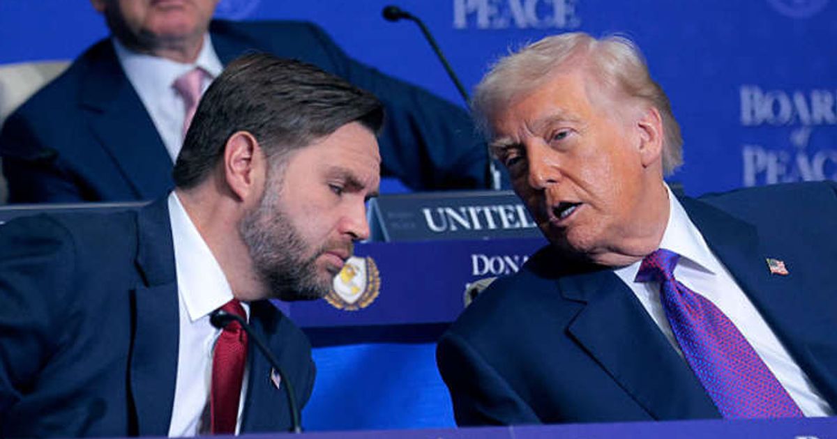 President Donald Trump and Vice President JD Vance were seen amid reported tensions over Iran messaging, according to a new book (Getty Images)