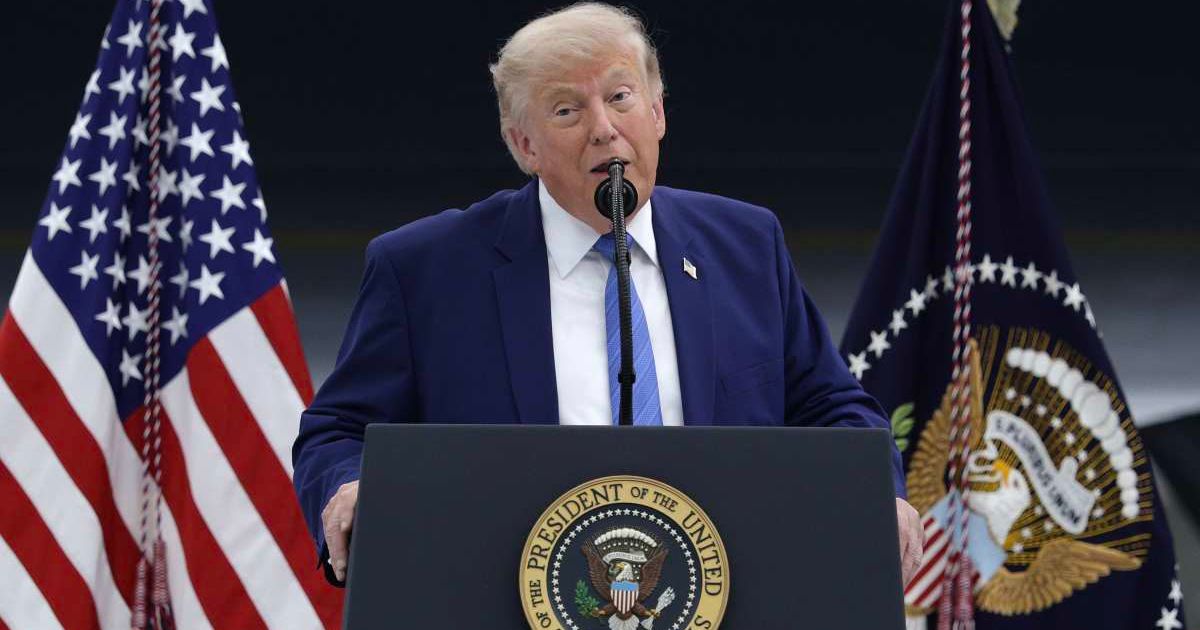 Trump joked that two Air Force officers received a louder ovation than he did before quickly praising them as 'great pilots' (Getty Images)