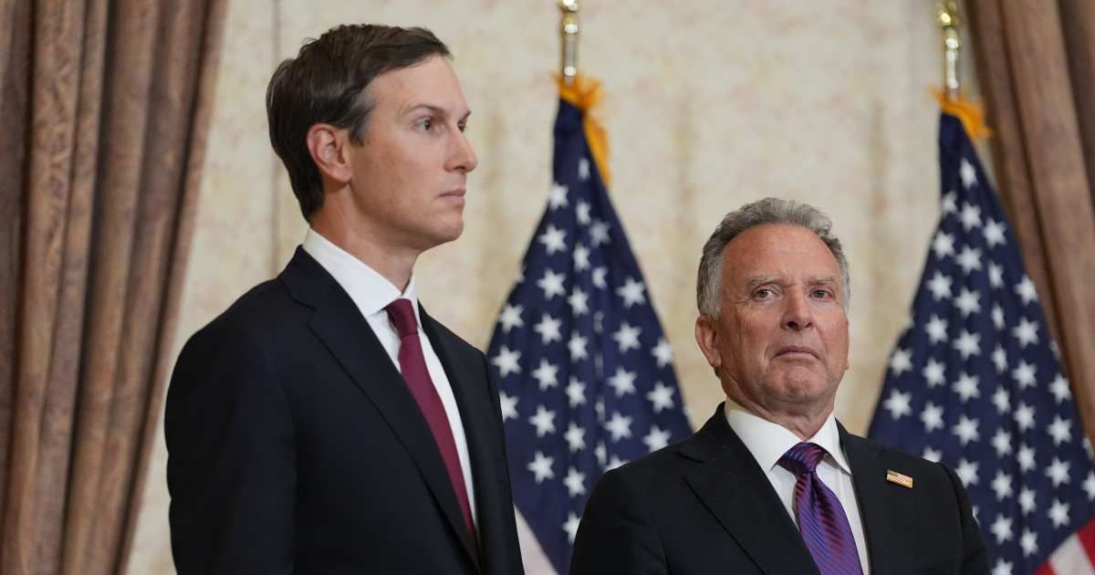 Senior adviser Jared Kushner and special envoy Steve Witkoff arrived in Switzerland for the first round of talks on a potential Iran nuclear deal (AP Photo/Jacquelyn Martin, Pool)