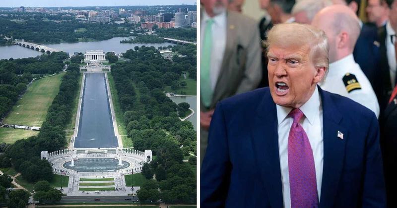 Trump vows jail time as former Olympian among others charged with vandalizing Reflecting Pool
