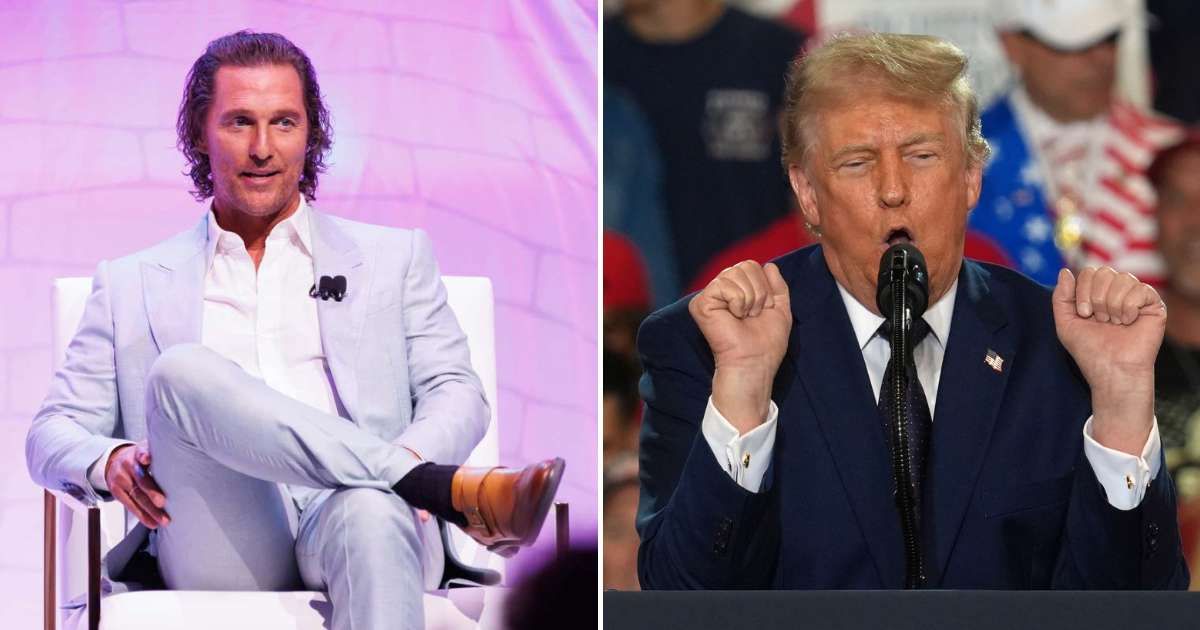A viral rumor claimed that Matthew McConaughey said he had never met anyone braver or smarter than President Donald Trump (Getty Images)