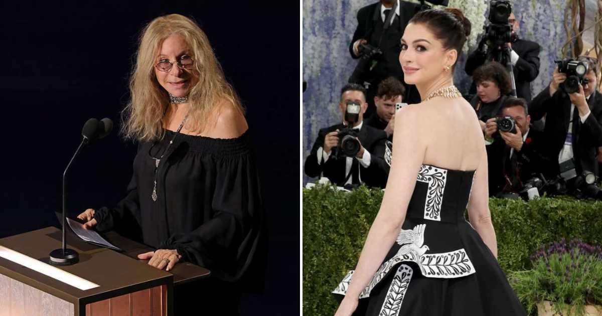 Barbra Streisand congratulated Anne Hathaway on her third pregnancy by sharing a throwback photo on Instagram (Getty Images)