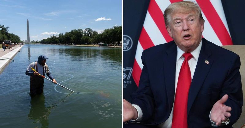 Trump fumes as DC's Reflecting Pool vandalized, hints Comey-linked 'dirty cop' behind it 