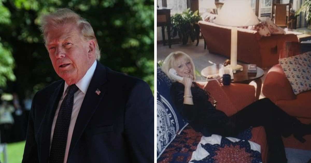 Andrea Catsimatidis responded after President Donald Trump's Father's Day post featuring her mother sparked widespread speculation online (AP Photo/Thibault Camus and Donald Trump/Truth Social)