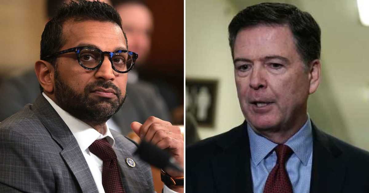 A viral video claimed FBI Director Kash Patel confirmed felony convictions against former FBI Director James B Comey (Getty Images)