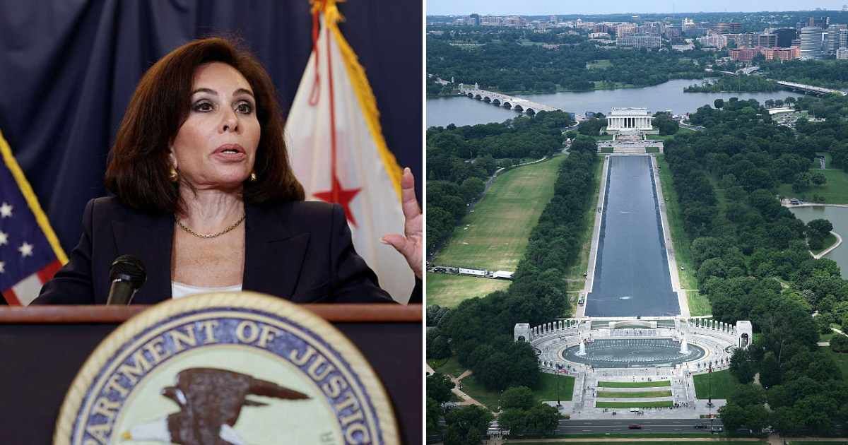 Viral social media posts claimed that Jeanine Pirro filed hate crime charges over alleged vandalism at the Lincoln Memorial Reflecting Pool (Getty Images)