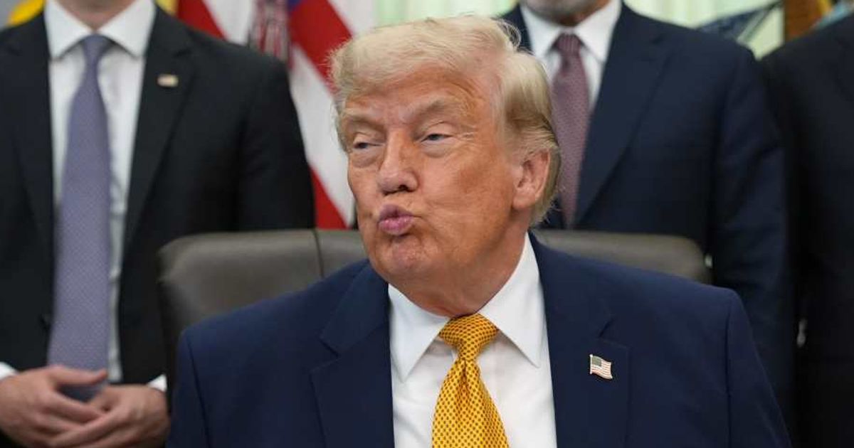 A viral post claimed Israeli commentators said Iran was influencing Donald Trump with radio-wave technology, but many users questioned it (AP Photo/Jacquelyn Martin)