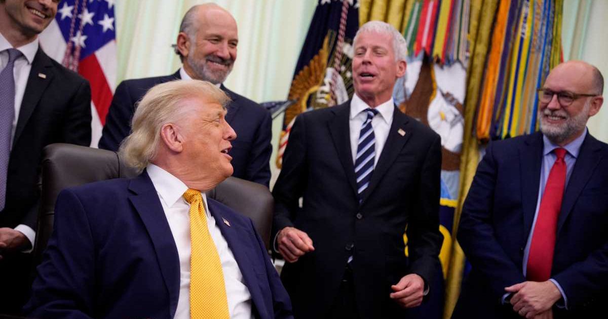 Energy Secretary Chris Wright, accompanied by President Donald Trump, speaks during an event in the Oval Office of the White House on June 22, 2026, in Washington, DC (Andrew Harnik/Getty Images)