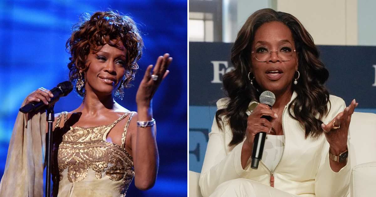 Oprah Winfrey recalled Whitney Houston falling off the stage during a 2009 show appearance, claiming the singer had relapsed at the time (Kevin Winter/Astrida Valigorsky/Getty Images)