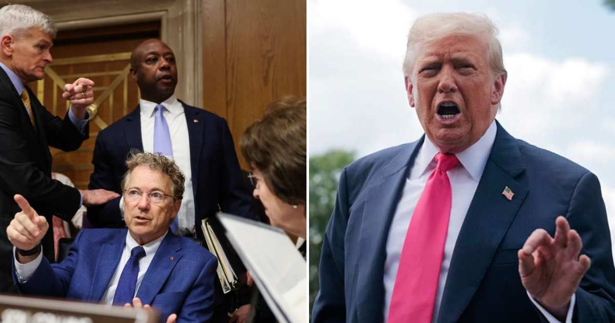 President Donald Trump sharply criticized four Republican senators after they joined Democrats in supporting a Senate resolution that would require congressional approval for further US military action against Iran (Getty Images)