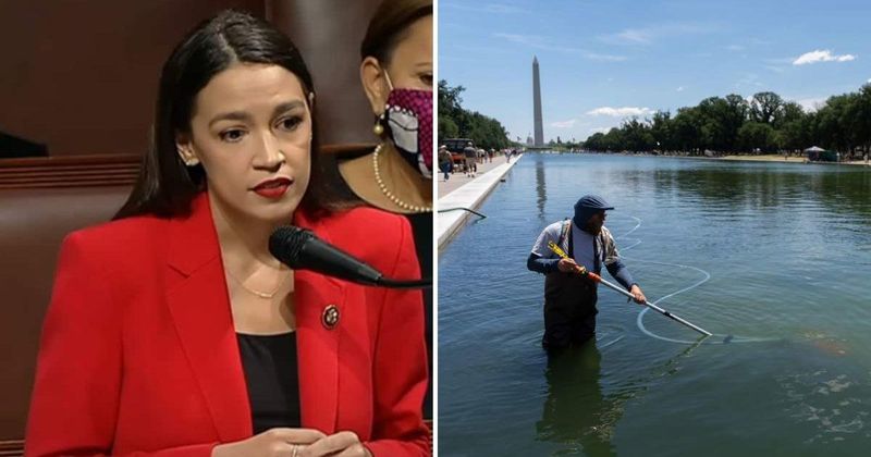 AOC slams $16M Reflecting Pool renovation after algae turns water green: 'Turned it into a swamp'