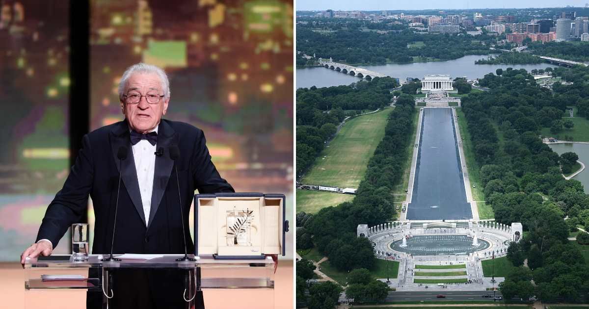 A viral rumor claimed Robert De Niro offered to cover legal expenses for those accused of damaging the Reflecting Pool (Getty Images)