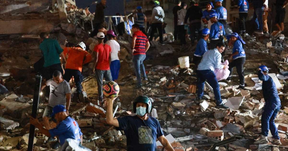 Rescue efforts continued across Caracas as survivors searched the rubble for loved ones and emergency crews combed collapsed buildings (AP Photo/Javier Campos)