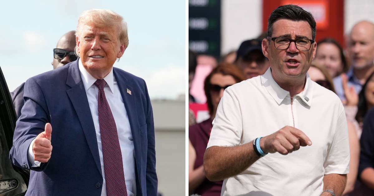 President Donald Trump offered his first public comments on Andy Burnham's expected rise to become Britain's next prime minister (Getty Images/AP Photo)