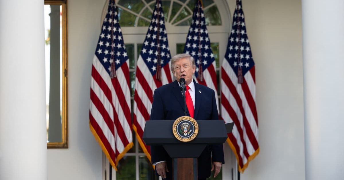 President Donald Trump claimed authorities arrested suspects accused of damaging the Lincoln Memorial Reflecting Pool with a sharp object and contaminating the water with fertilizer (Getty Images)