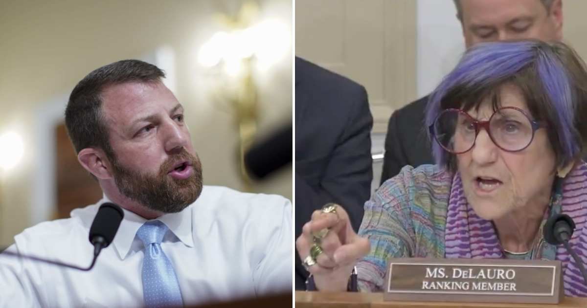 Rep. Rosa DeLauro and DHS Secretary Markwayne Mullin repeatedly clashed over immigration policies on June 25, Thursday (Getty Images, C-SPAN)