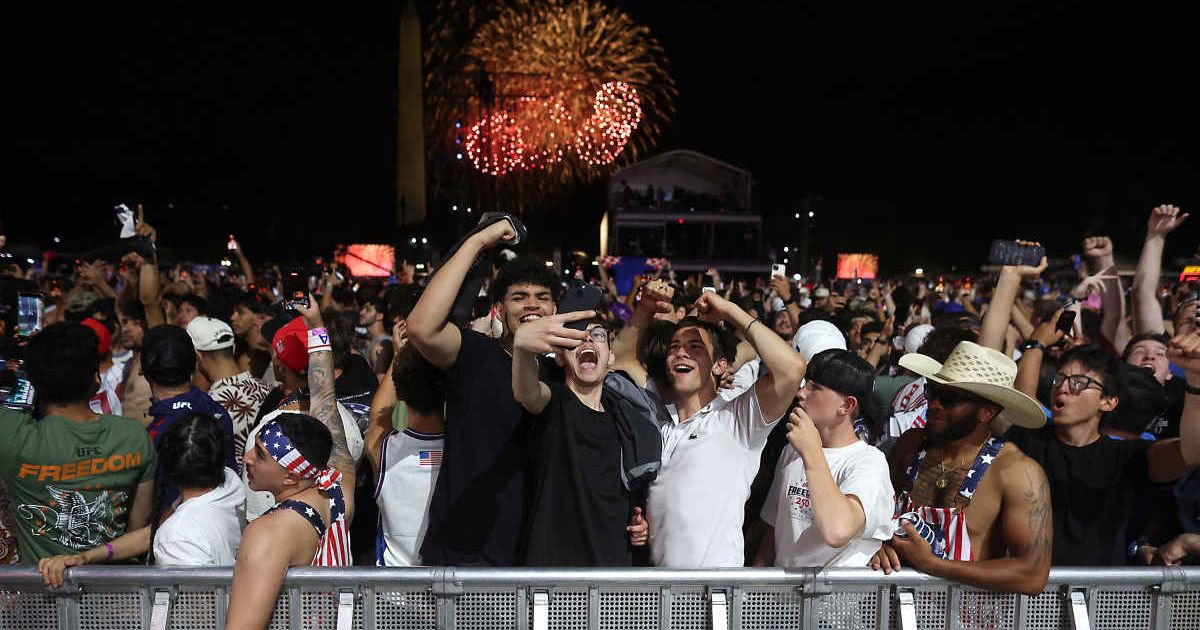Donald Trump appeared to welcome the fact that there were very few women at the White House's UFC Freedom 250 event during a rally in Macungie, Pennsylvania (Getty Images)