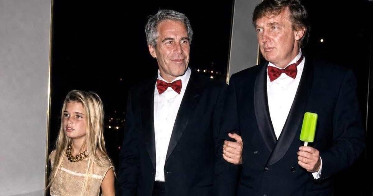 A viral image claimed to show Donald Trump, a young Ivanka Trump and Jeffrey Epstein together (Christer Lundquist/Facebook)