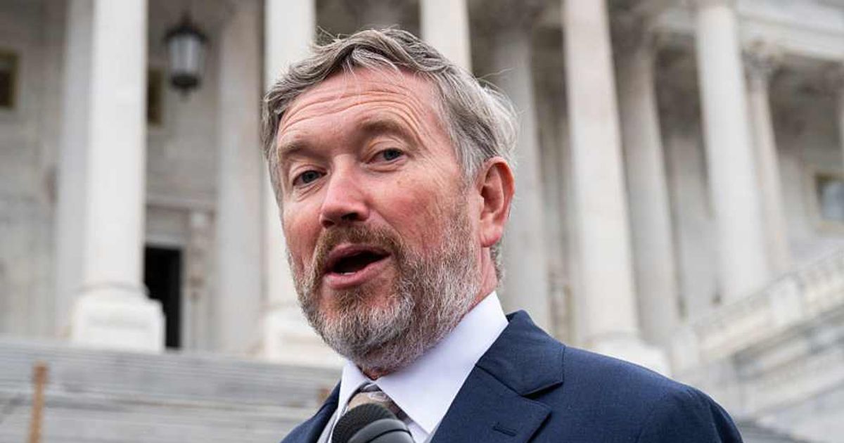 A viral social media post claimed Thomas Massie received a flash drive containing Jeffrey Epstein's complete files (Getty Images)
