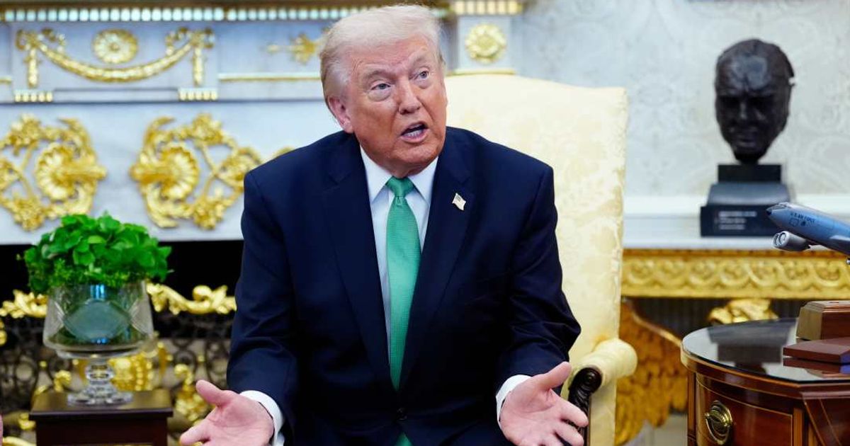 President Trump accused Iran of breaching the recent ceasefire after alleging four attack drones targeted commercial shipping in the Strait of Hormuz (AP Photo/Alex Brandon)