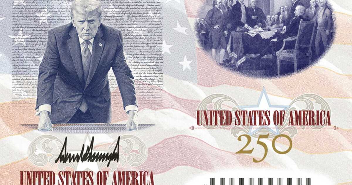 Trump announced the new passport on Truth Social, posting an image of the commemorative design (Truth Social @realDonaldTrump)