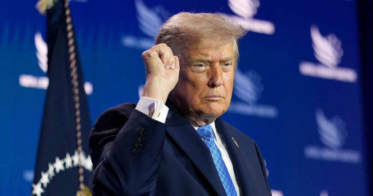 A social media post claimed that FIFA officials were trying to convince President Donald Trump not to present the trophy at the 2026 FIFA World Cup final, allegedly fearing that European football fans could chant rhymes referencing Jeffrey Epstein (AP Pho