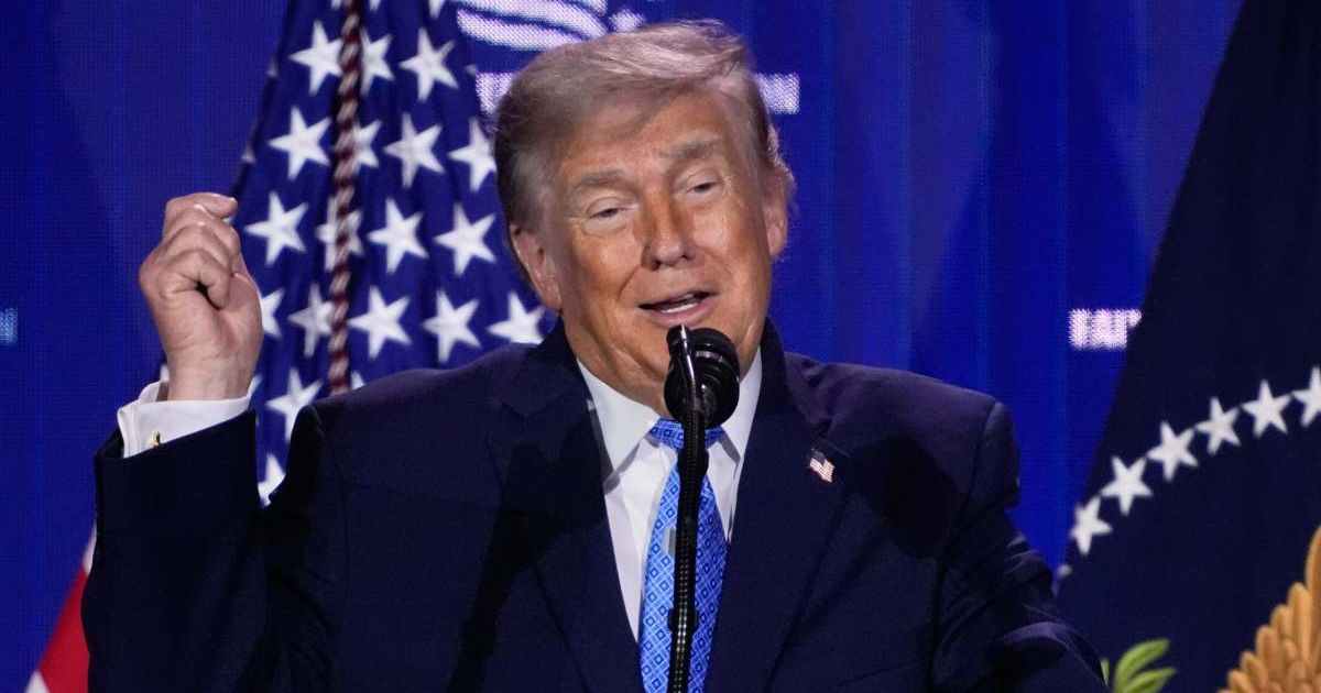 The claim surfaced in the form of a screenshot that appeared to show a post by Donald Trump on his Truth Social platform (AP Photo/Manuel Balce Ceneta)