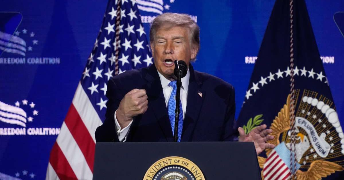 Donald Trump speaks at the Faith & Freedom Coalition's policy conference in Washington (AP Photo/Manuel Balce Ceneta)